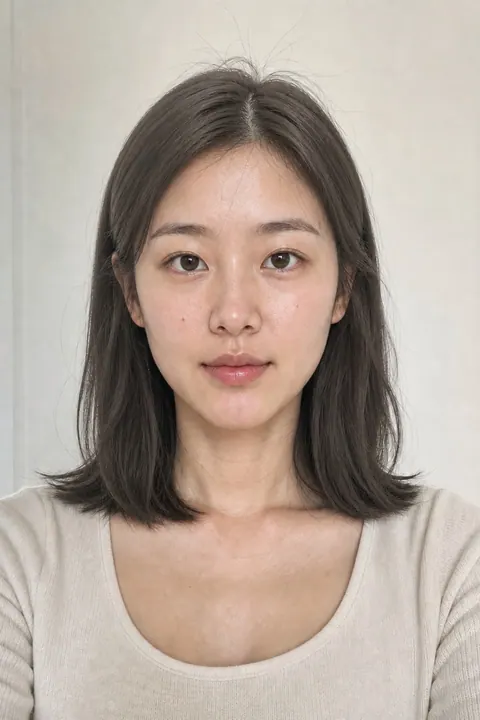 Ash brown hair color preview generated by Korean Color Lab