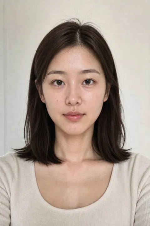 Dark chocolate hair color preview generated by Korean Color Lab
