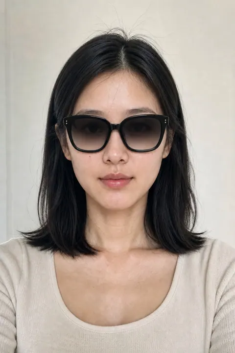 Oversized square gradient sunglasses preview generated by Korean Color Lab